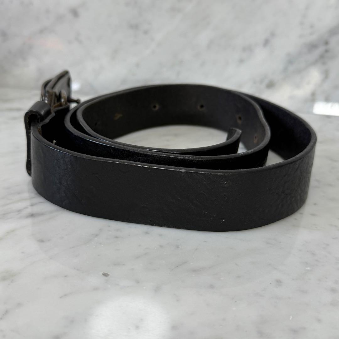 イタリア製 DIESEL ディーゼル ベルト 本革 ブラック 黒 メタル