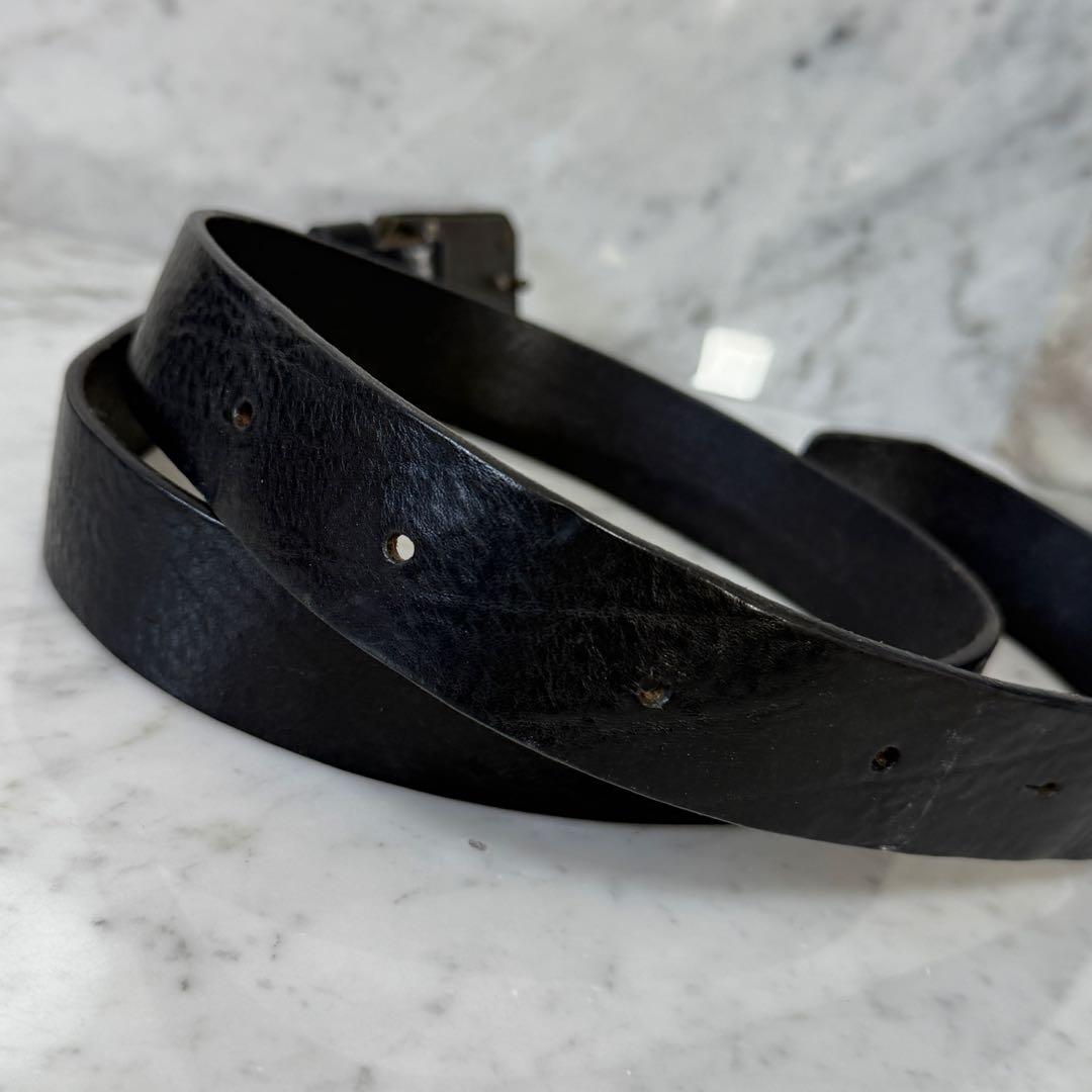 イタリア製 DIESEL ディーゼル ベルト 本革 ブラック 黒 メタル