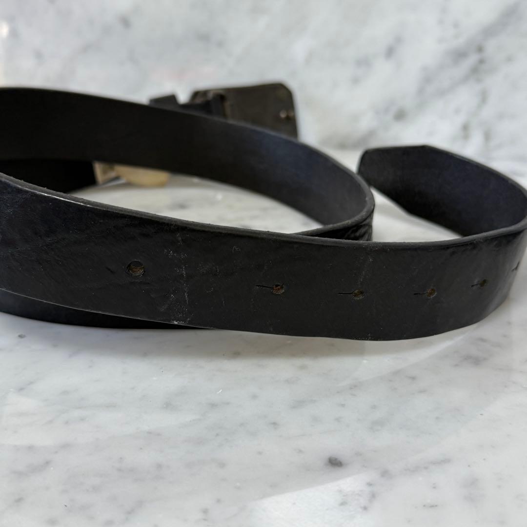 イタリア製 DIESEL ディーゼル ベルト 本革 ブラック 黒 メタル