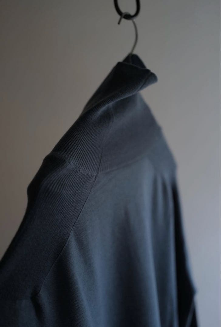 柿乃葉 kakinoha Smooth Turtle Knit Gray 9