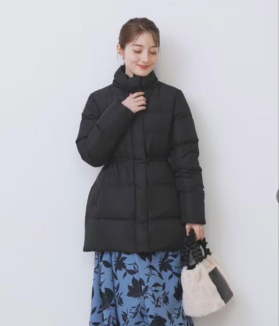 新品タグ付き　index KAWADAダウンドロストミドルコート 黒 M