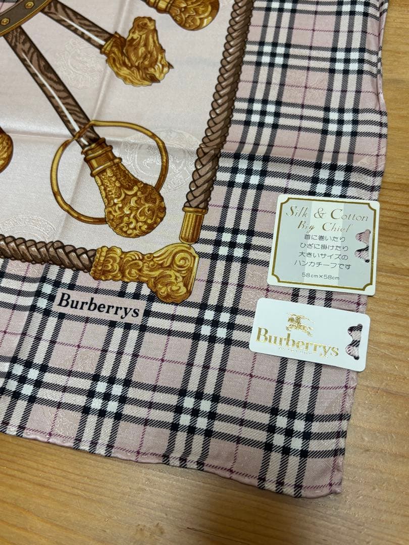H*a様 シルク&コットンBurberrys チェック柄 ハンカチ 5点セット