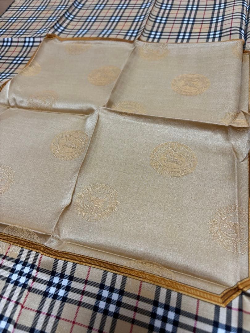 H*a様 シルク&コットンBurberrys チェック柄 ハンカチ 5点セット