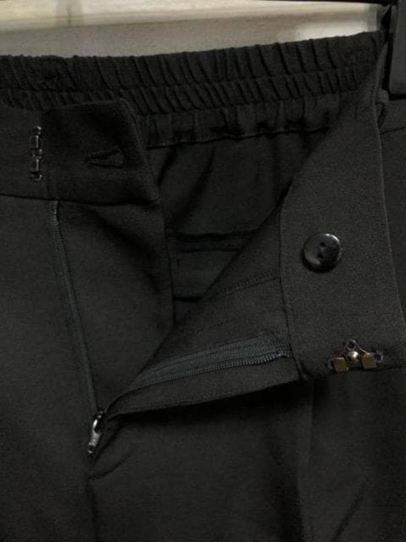 新品☆3L黒系無地ストレッチパンツスーツ上下セットお仕事・フォーマル〇B552