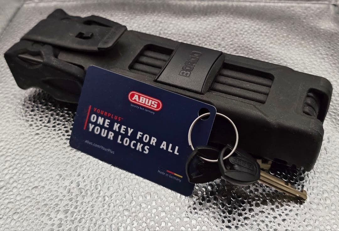 ABUS 折りたたみ最強ロック 希少シリコン巻きブラック　未使用