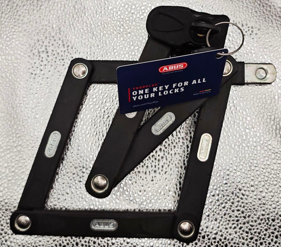 ABUS 折りたたみ最強ロック 希少シリコン巻きブラック　未使用
