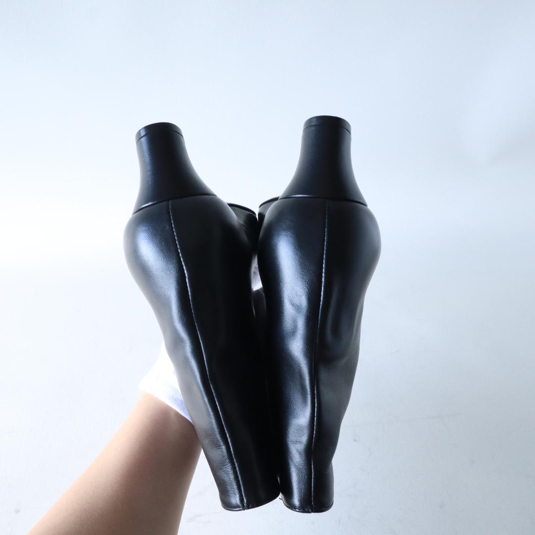 定価約9万 未使用 ネブローニ ショートブーツ 黒 37 24 4.5cmヒール