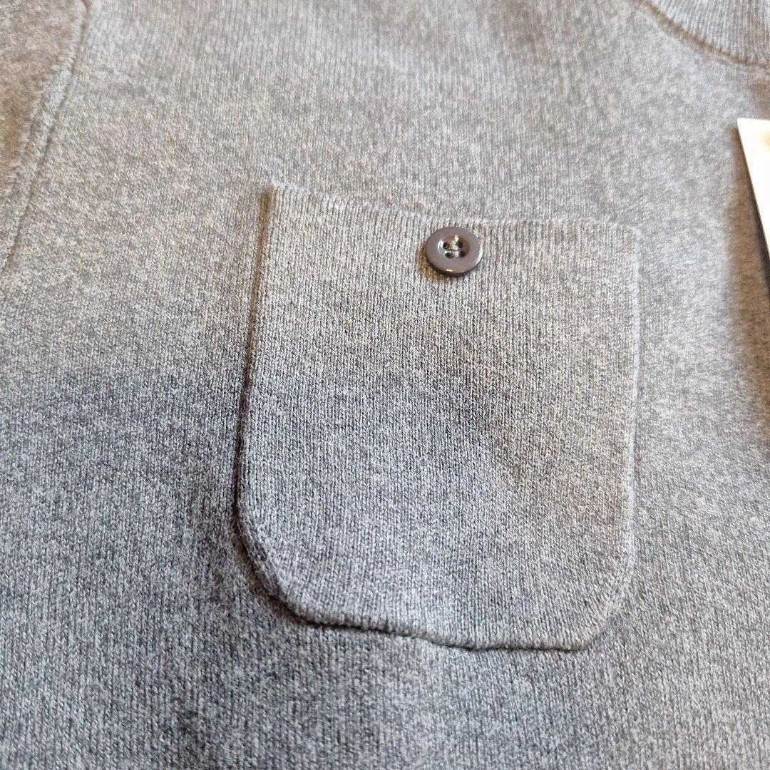 新品未使用　キャバンコットンカシミヤ カーディガン　S ライトグレー