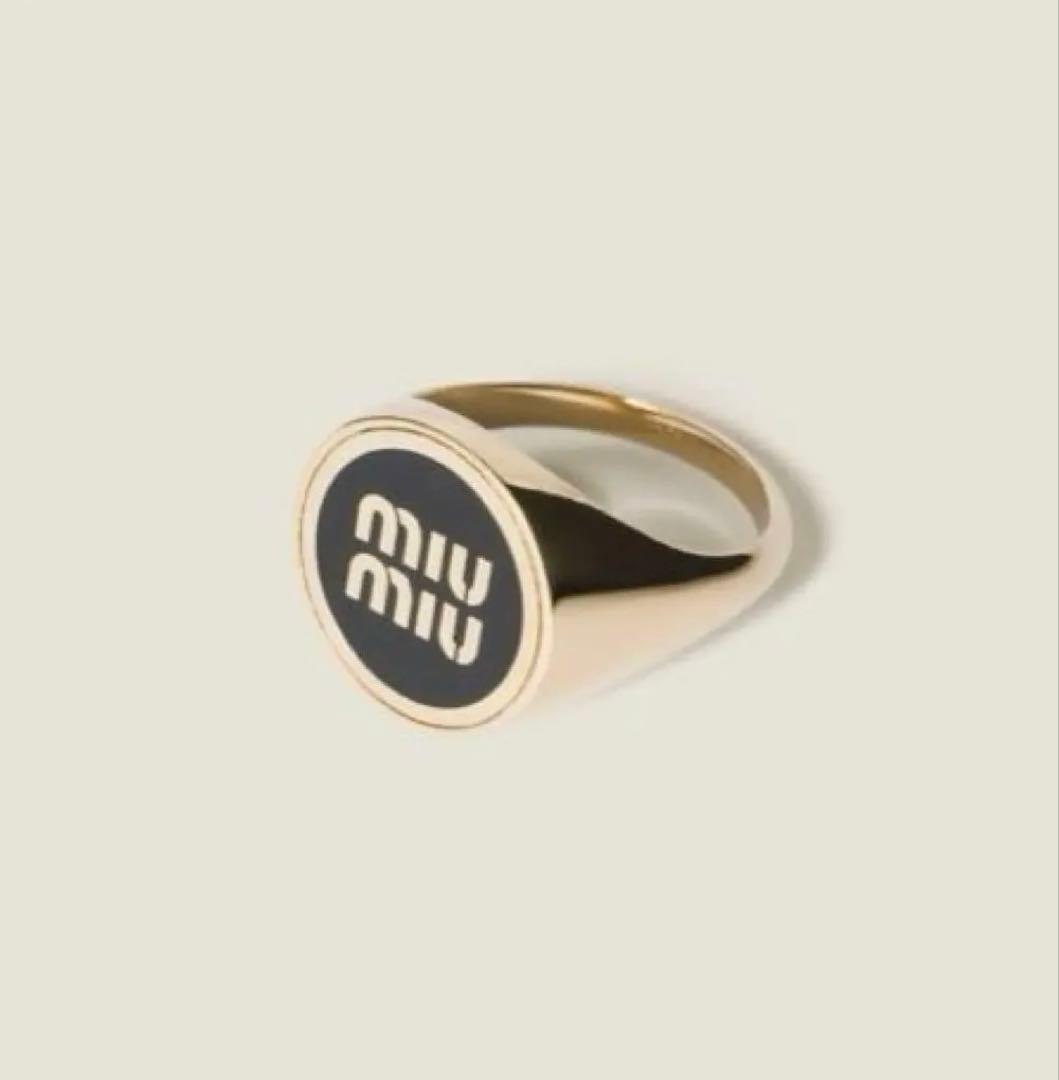 【新品】miumiu エナメルメタルリング