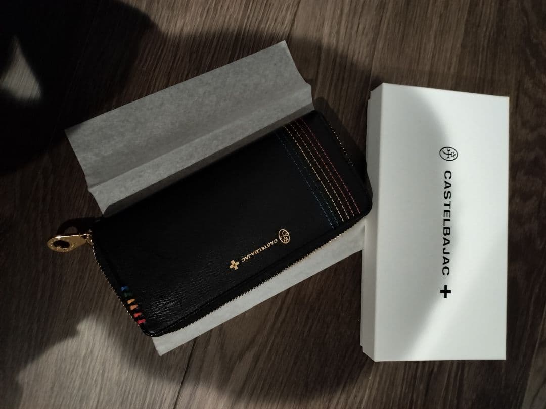 CASTELBAJAC ブラックレザー長財布