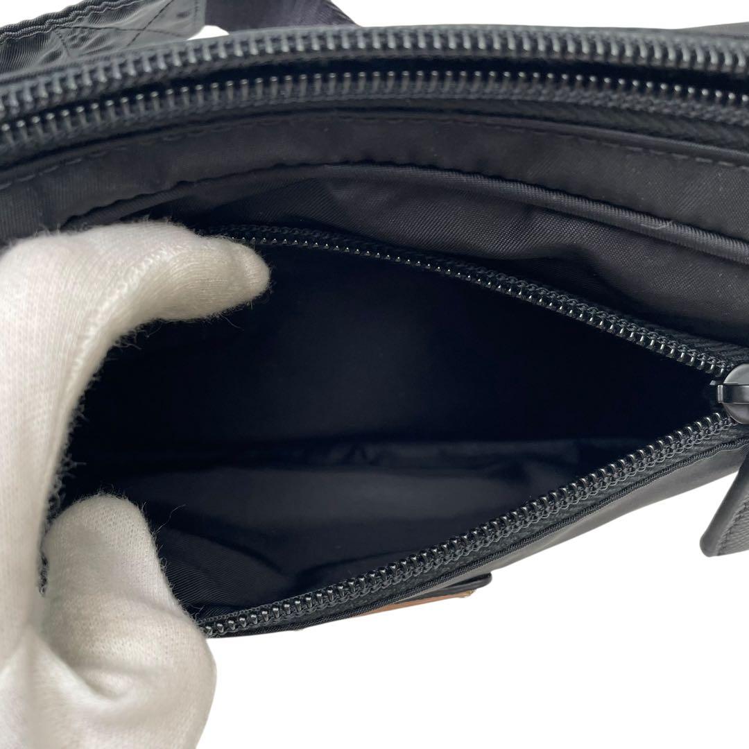 美品 現行 プラダ ナイロン×レザー ウエスト ボディ バッグ 2VL977.