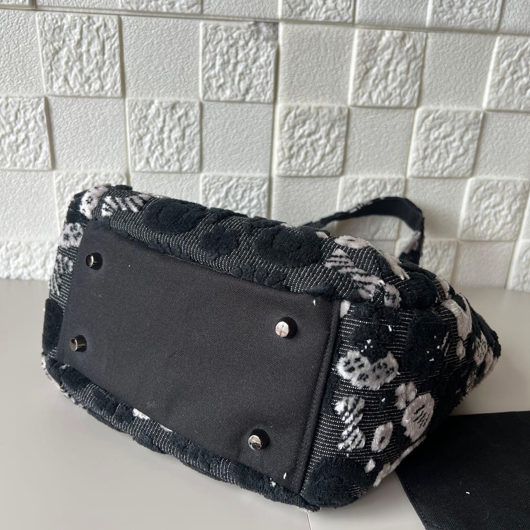 専用【ジョリーフルール】もふもふ　チューリップバック　S パンダブラック　①