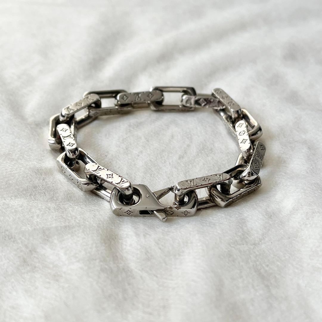 ルイヴィトン　モノグラム　ブレスレット　バングル M64224 コリエ　シルバー