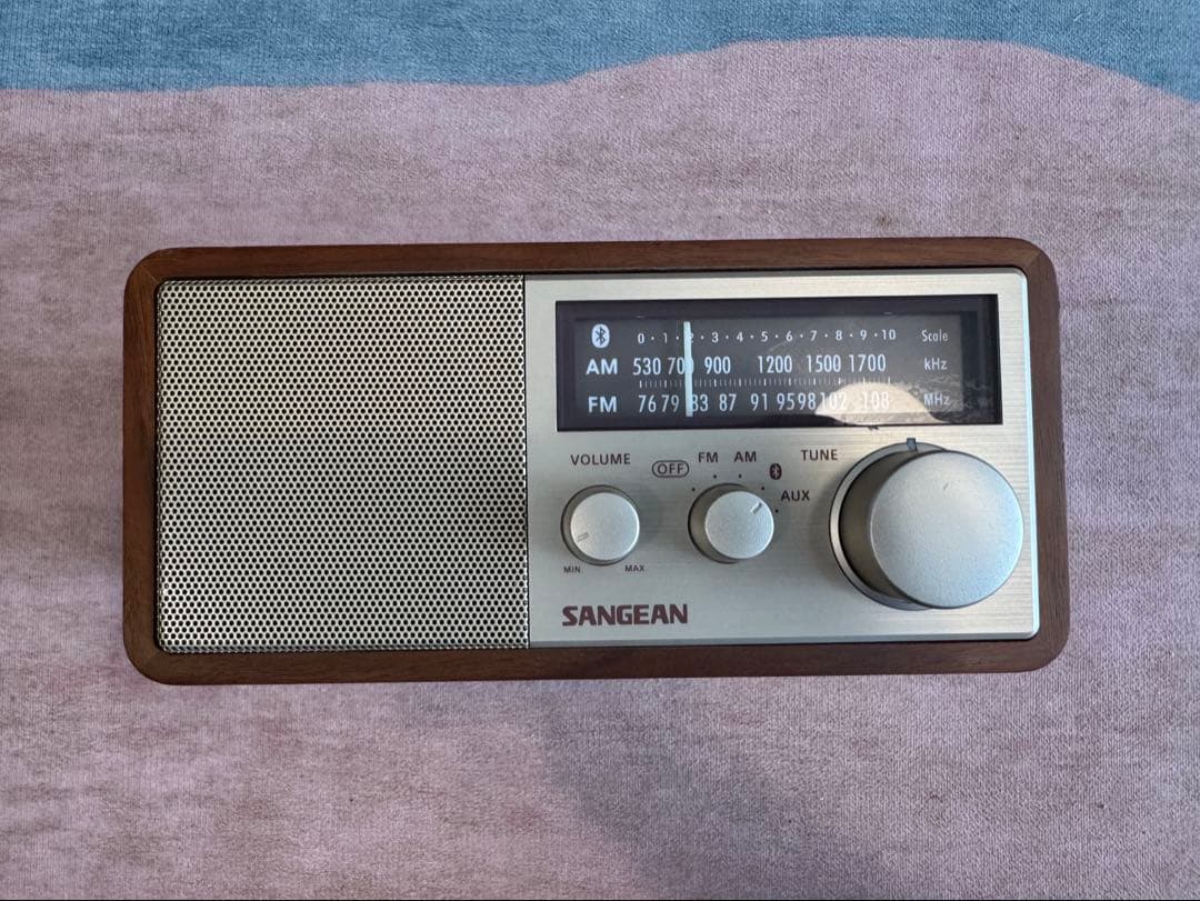 SANGEAN スピーカー WR-302 AM/FMラジオ ウッド調デザイン