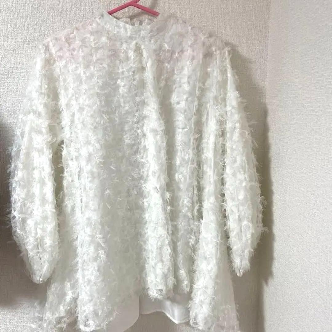 ツルバイマリコオイカワArmeria ラメチュールレースブラウス