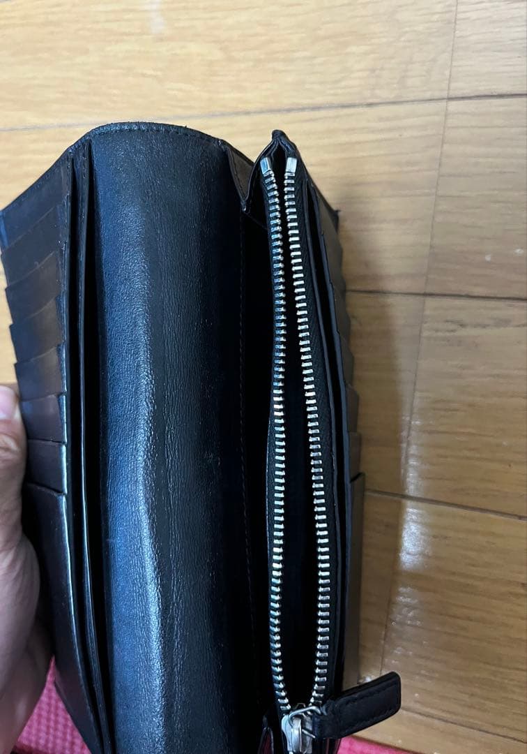 SAINT LAURENT ブラック 長財布　クロコダイル