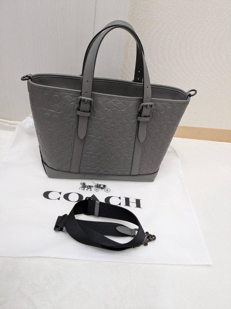 【新品未使用】COACH ワーナー トート バッグ・シグネチャー レザー
