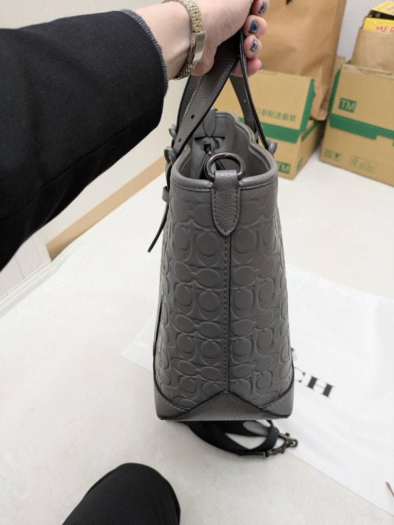 【新品未使用】COACH ワーナー トート バッグ・シグネチャー レザー