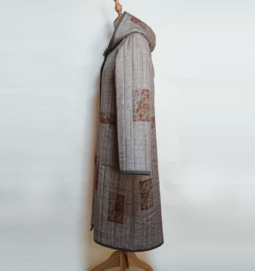 着物リメイク キルティング/ラグランコート【5144】