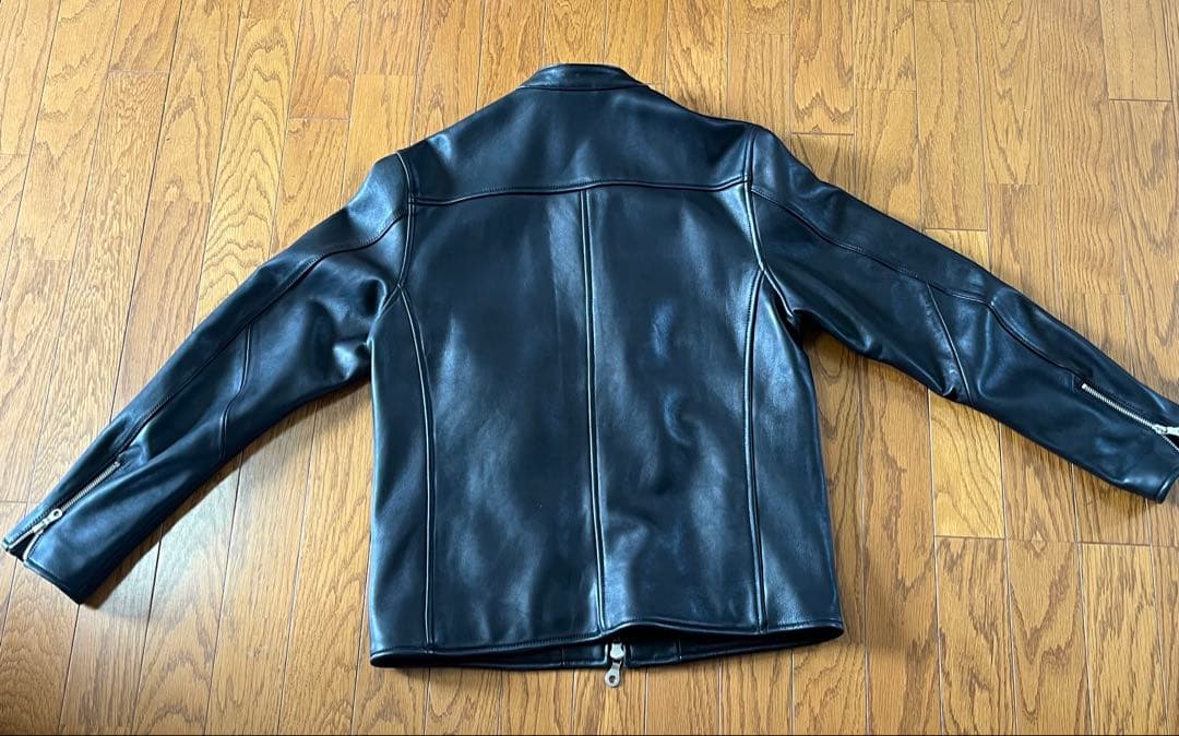◆shipsシップス　本革ラムレザージャケット　シングル黒L アローズビームス◆