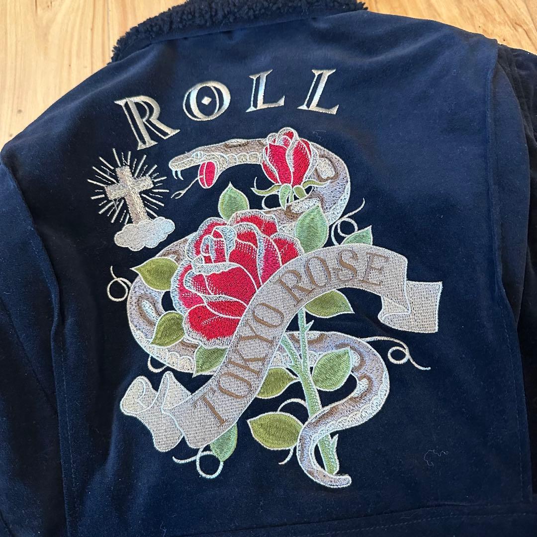 珍品 Dry Bones アングラサッドANGLASAD 別珍フライトスカジャン