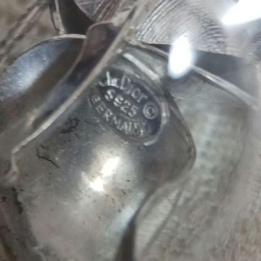 Christian Dior バラ ブローチ S925