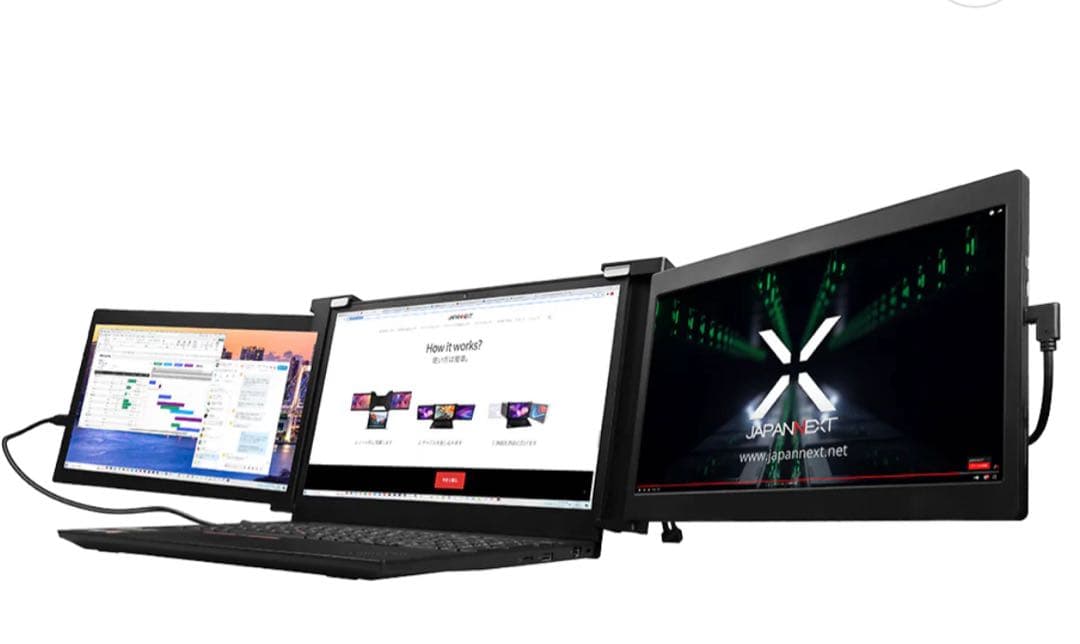 JAPANNEXT Portable Tri-Screen 10.1インチ