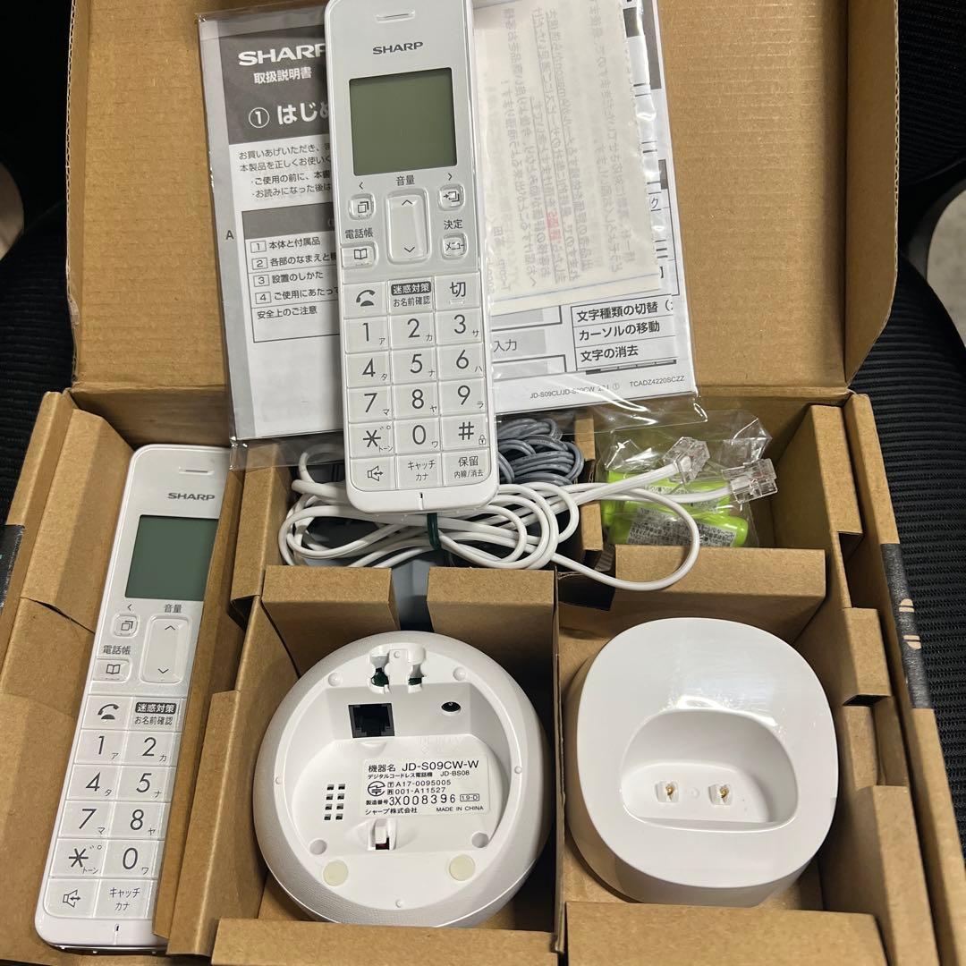 SHARP JD-S09CW-W コードレス電話機