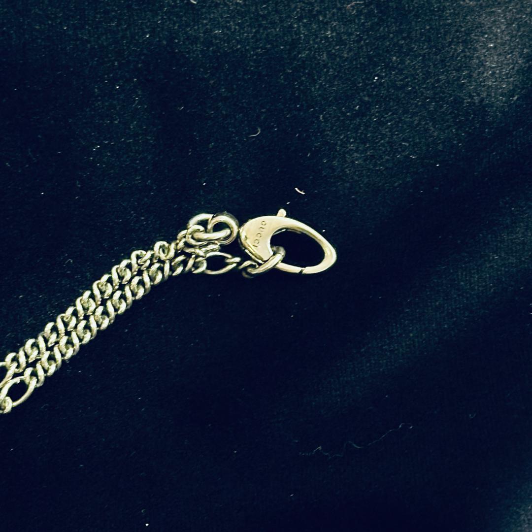 GUCCI グッチ メタルクリスタル ライオンヘッド ロングネックレス シルバー