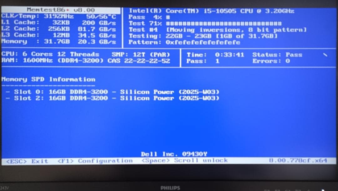 値下【中古品】シリコンパワー メモリ DDR4 3200MHz 16GBx2枚