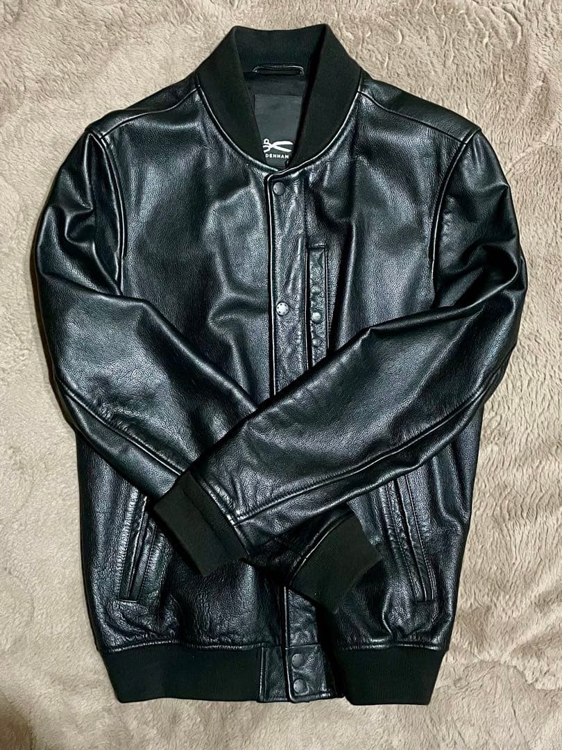 ※ショウ※【美品】デンハム カウレザーブルゾン(ブラック)