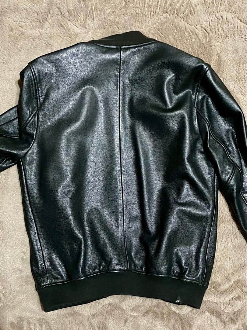 ※ショウ※【美品】デンハム カウレザーブルゾン(ブラック)