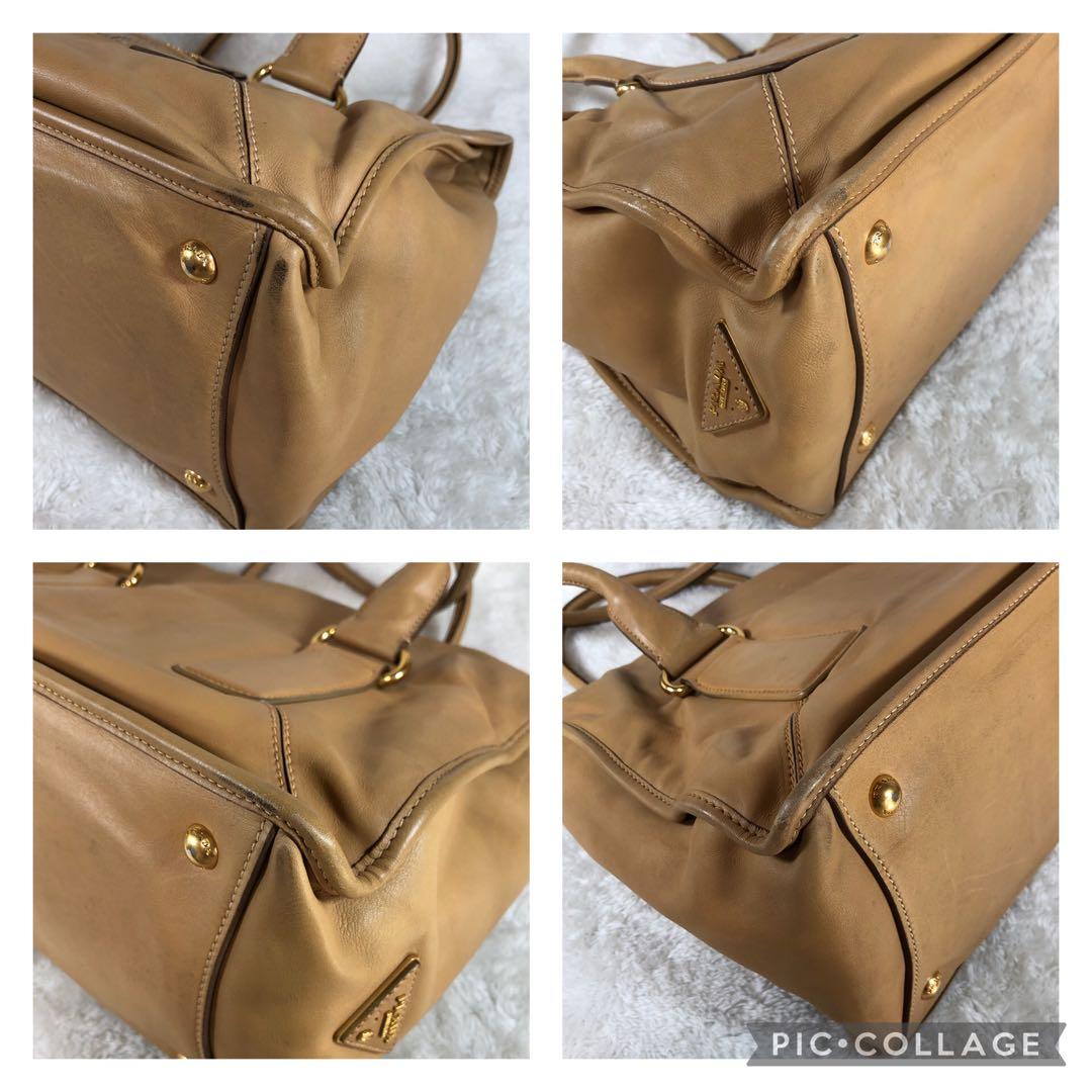 PRADA プラダ BN2135 ボストンバッグ ハンドバッグ レザー ブラウン