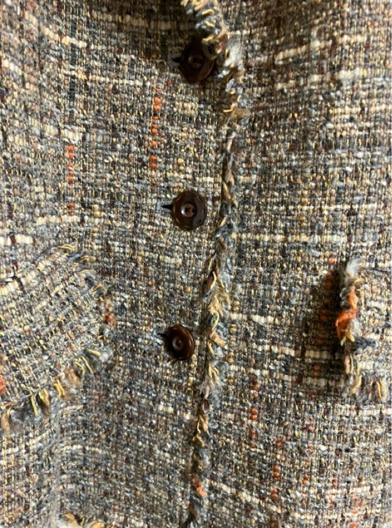 レリアン　ツイードジャケットコサージュ付き　13+