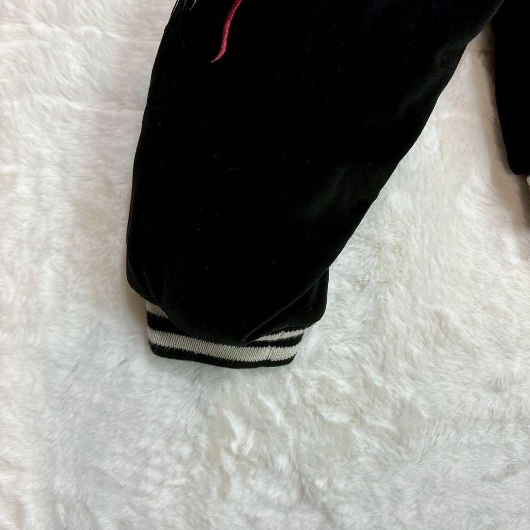 vintage スカジャン　別珍　ベロア　刺繍　日本　ショート丈　短丈　横須賀