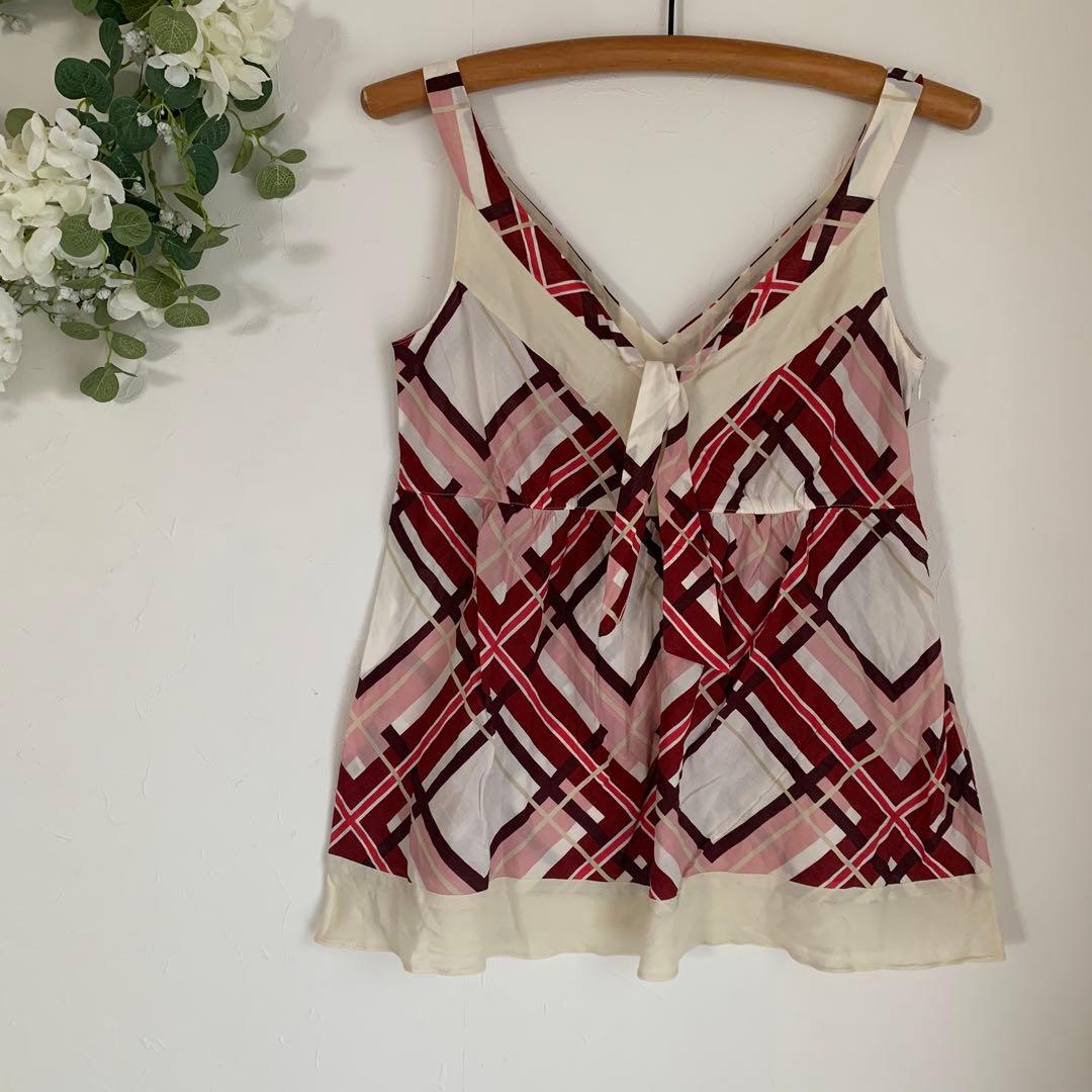 バーバリーブルーレーベル　ノバチェック　キャミソール38