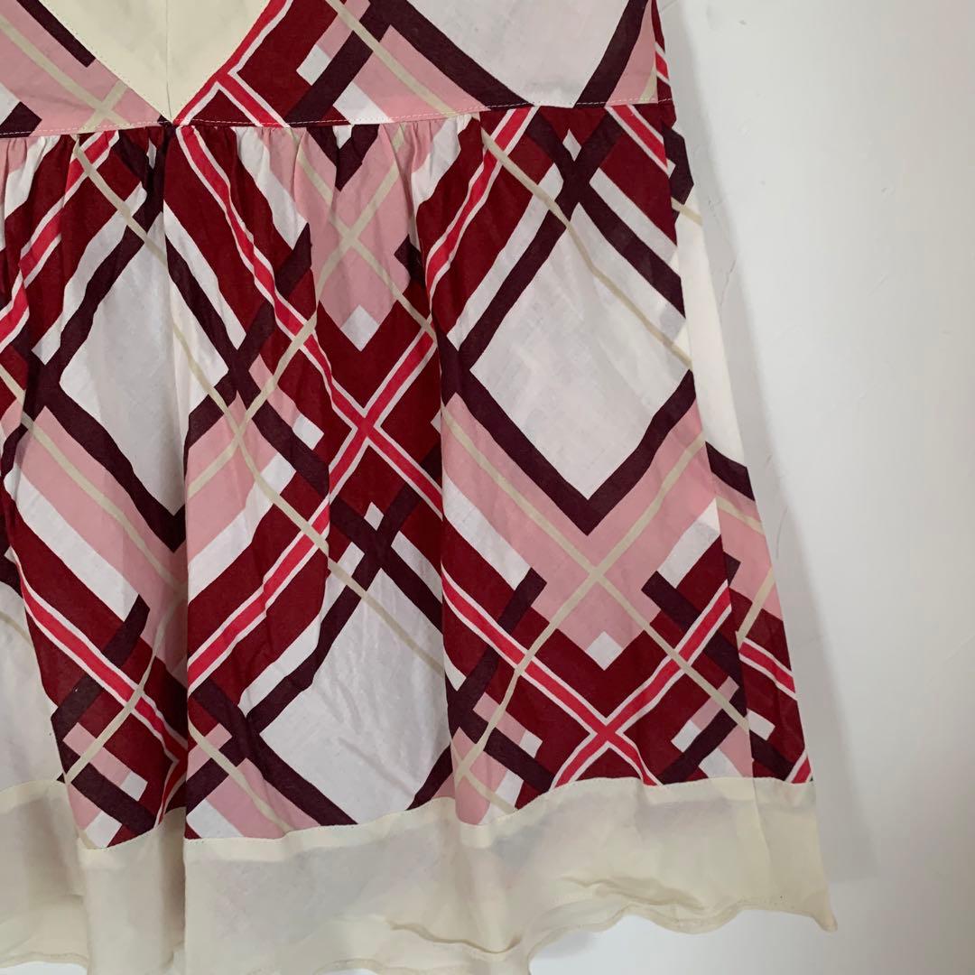 バーバリーブルーレーベル　ノバチェック　キャミソール38