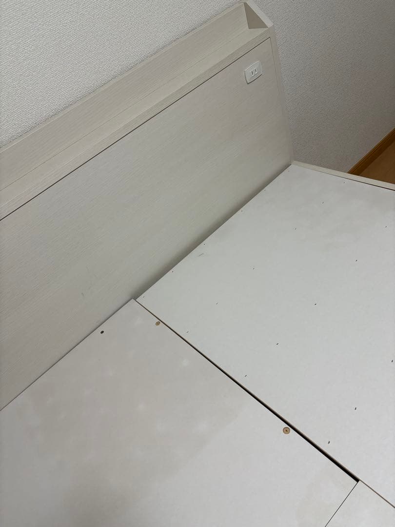 【大阪市内直接取引orたのめる便限定】セミダブルベットフレーム収納、コンセント付