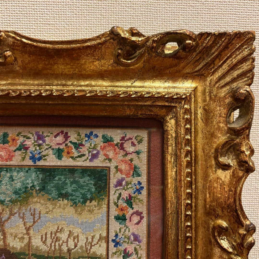 プチポアン 刺繍額