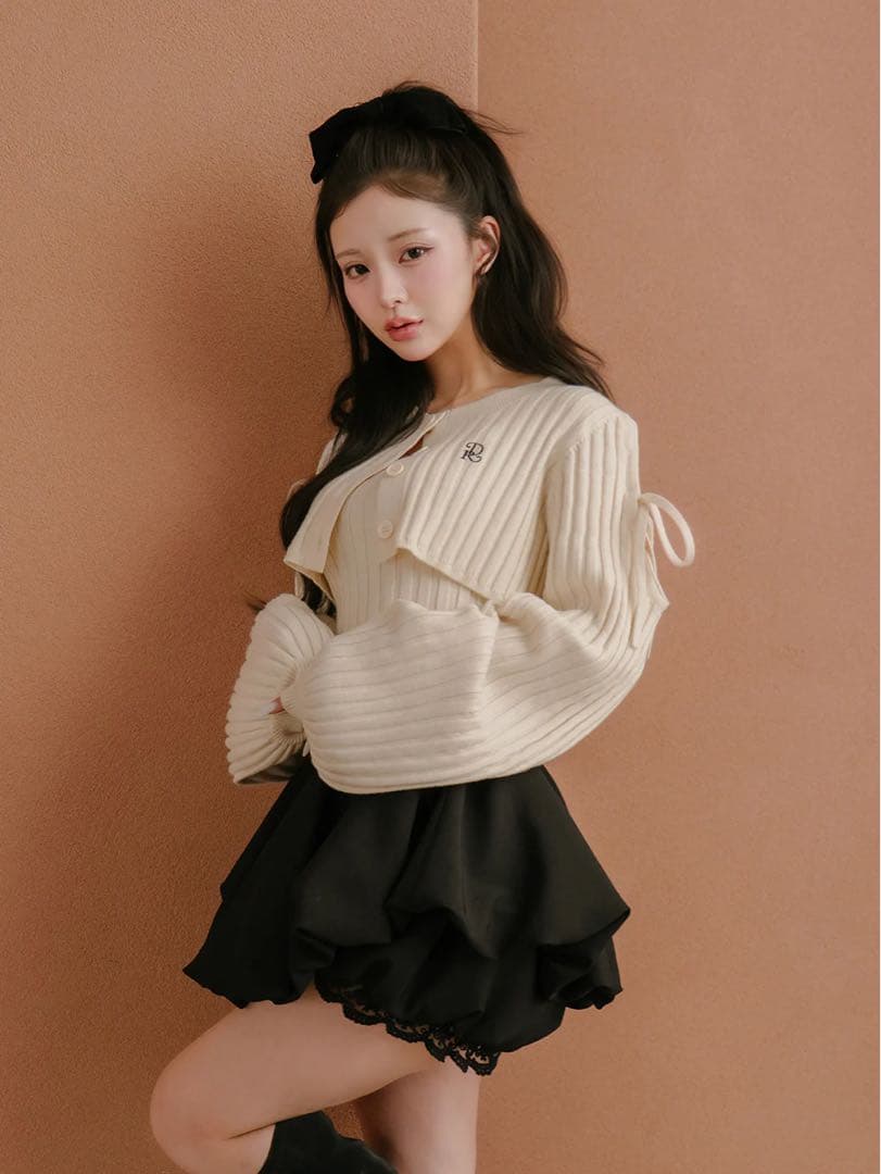 darich ショルダーオープンアンサンブルニットトップス IVO