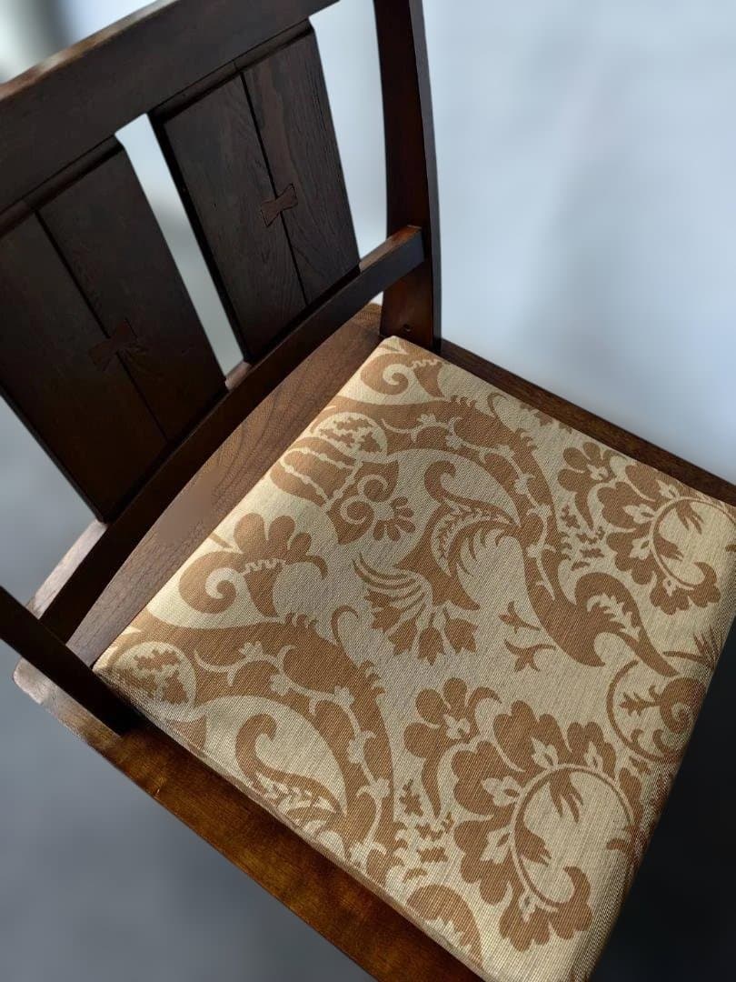 名古屋市内受渡限定 3脚セット カリモク ローチェア 張替済 レトロ 木製