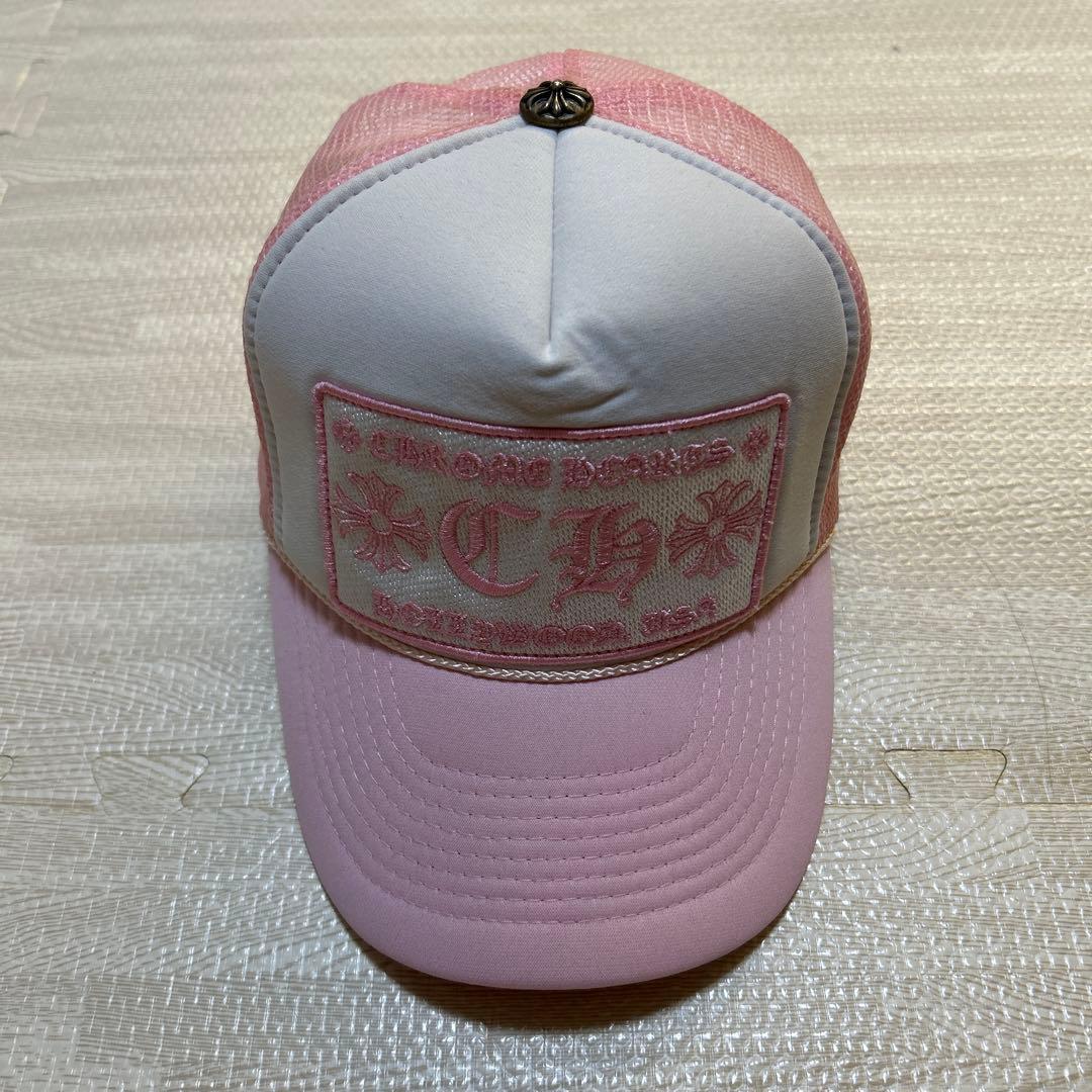 （廃盤希少・初期型・国内正規品）クロムハーツ　トラッカーキャップ　ピンク