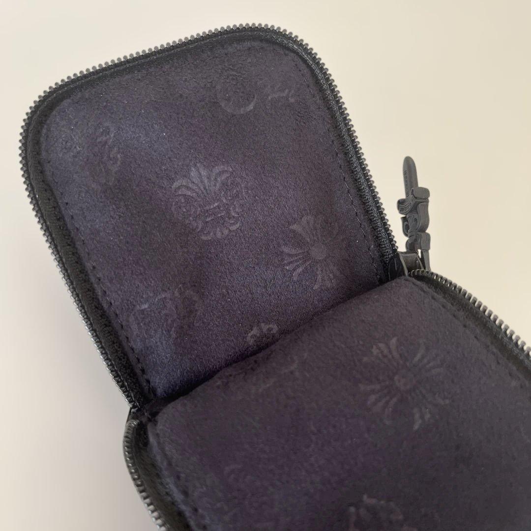 【Chrome Hearts】メガネケース レザー ブラック クロス付き