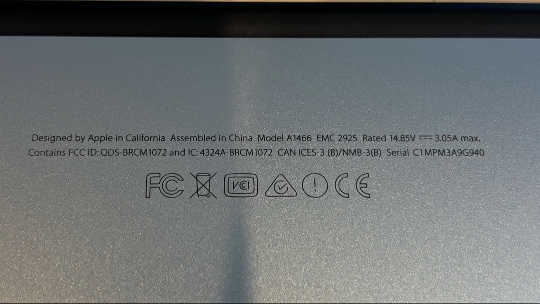 Y*i様 MacBook Air 13.3インチ i5 4GB A1466 20