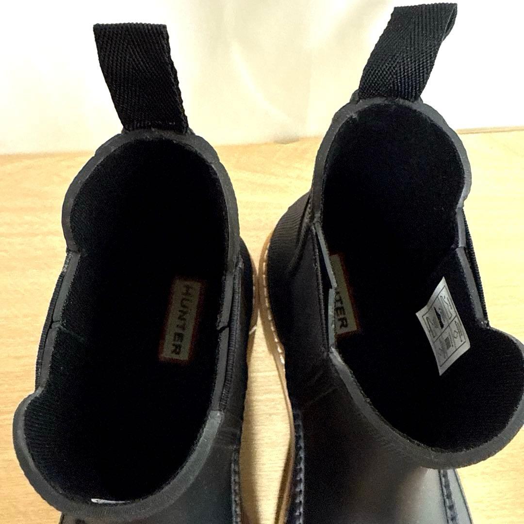 【未使用】HUNTER ハンター チェルシー サイドゴア レインブーツ ブラック