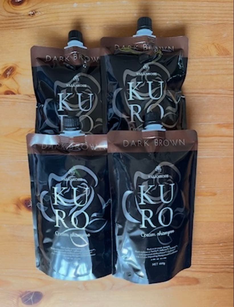KURO Cream Shampoo ダークブラウン 4本セット
