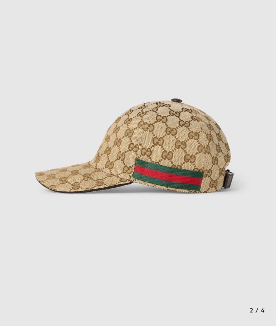 N*様 GUCCI ウェブ ストライプ付き GGキャンバス ベースボールキャップ