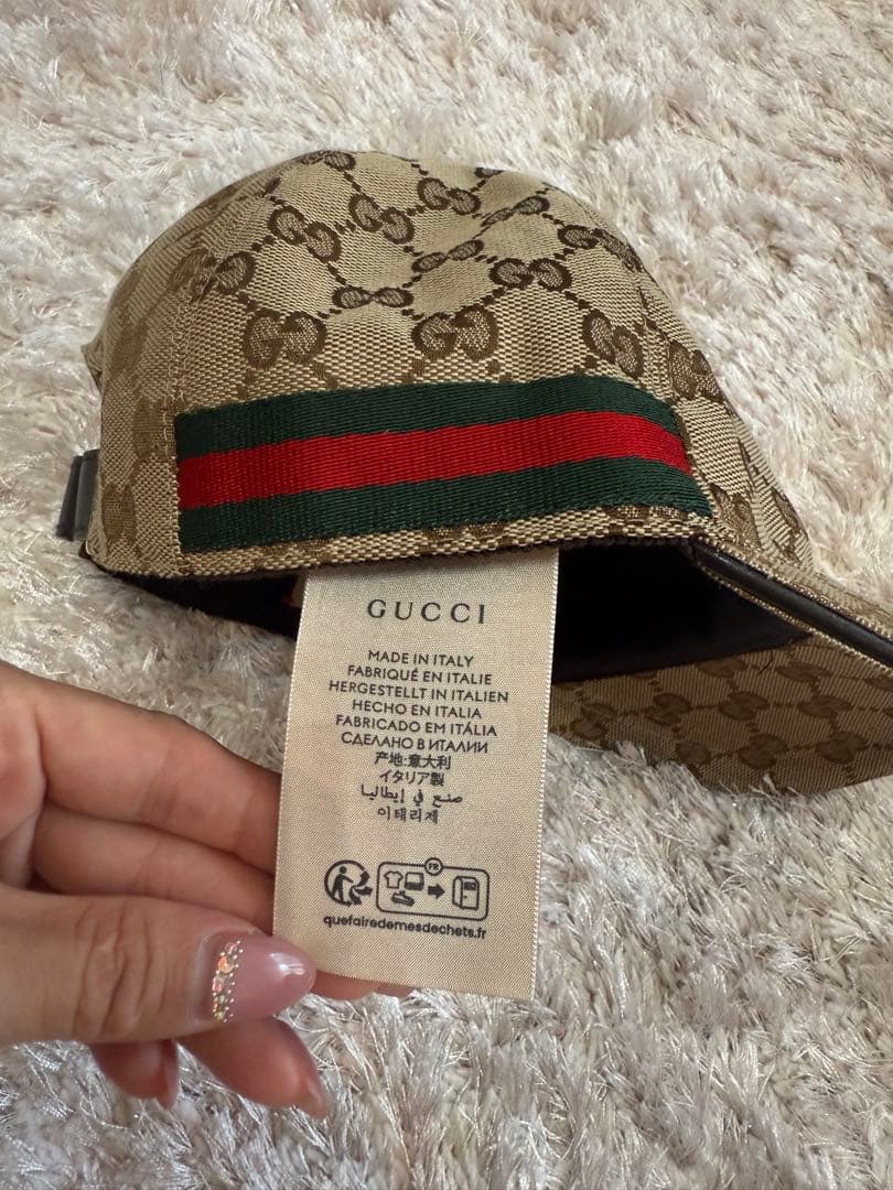 N*様 GUCCI ウェブ ストライプ付き GGキャンバス ベースボールキャップ