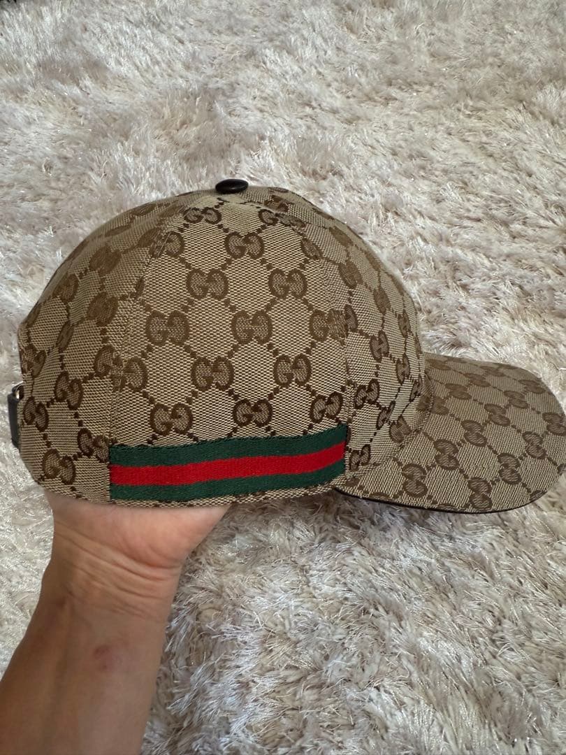 N*様 GUCCI ウェブ ストライプ付き GGキャンバス ベースボールキャップ