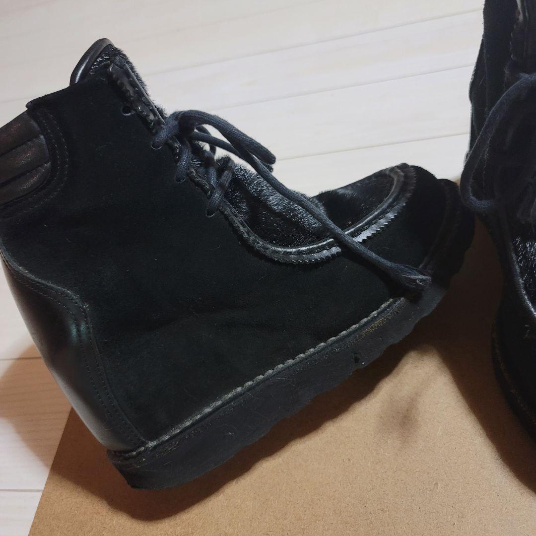 ミハラヤスヒロ　パラブーツ　インヒール　ハイヒール　インソール　厚底　ハラコ